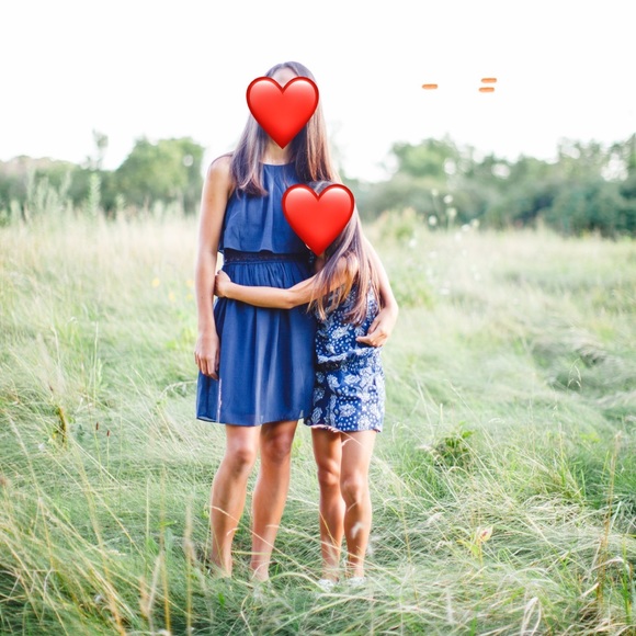 Size 0 Navy Dress - Embroidered Lace Waist - Picture 1 of 3